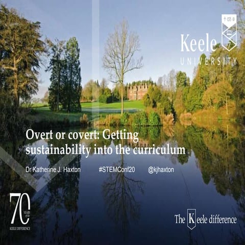 Embedding sustainability in the chemistry curriculum