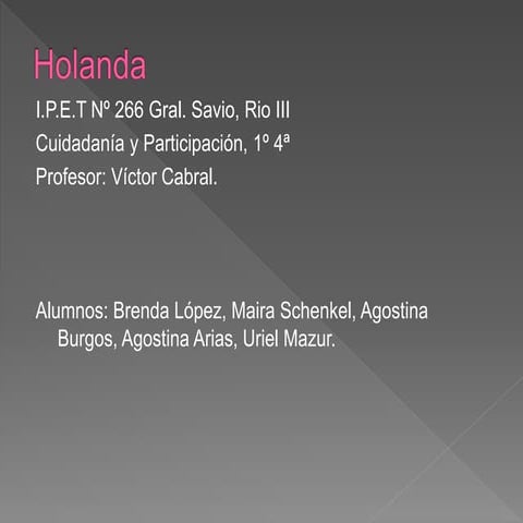 Identidad cultural de Holanda