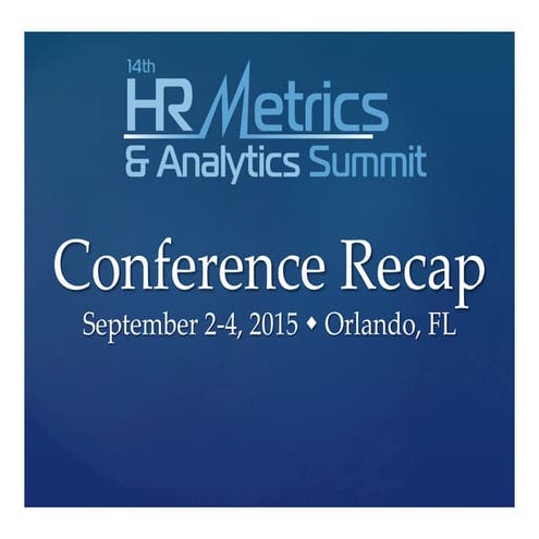 14th HR Metrics & Analytics Summit Session Highlights