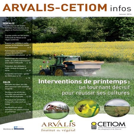 ARVALIS CETIOM Infos, janvier 2014