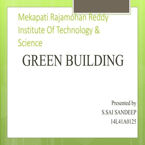 GREEN BUILDINGS