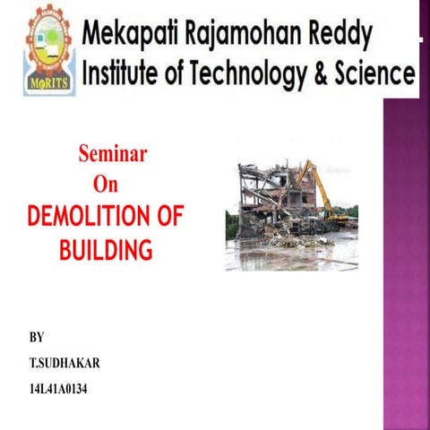 Building demolition techniques and methods | PPTX