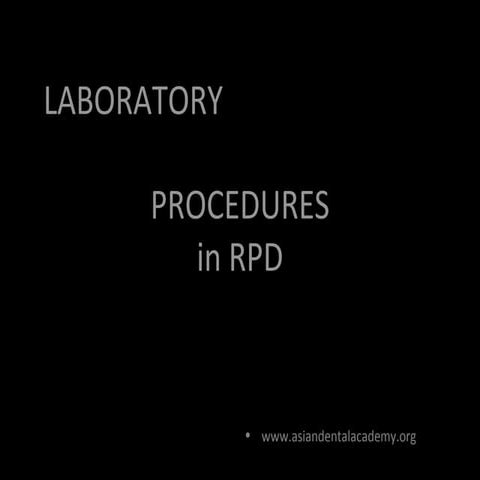 lab procedures in removable partial dentures 