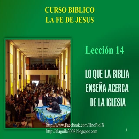 14/20. La Iglesia (ESTUDIO DE LA BIBLIA LA FE DE JESÚS) | PDF