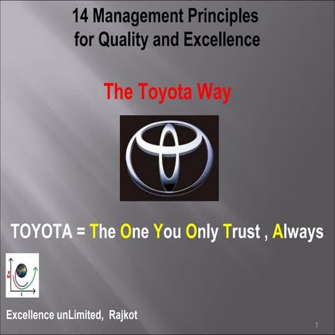 14 Management Principles : Toyota Way