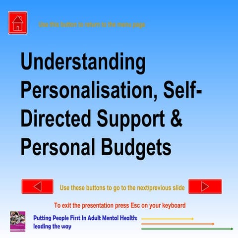 Understanding Personalisation, Self-Directed Support & Personal Budgets