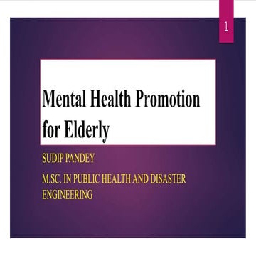 14 mental health promotion for elderly