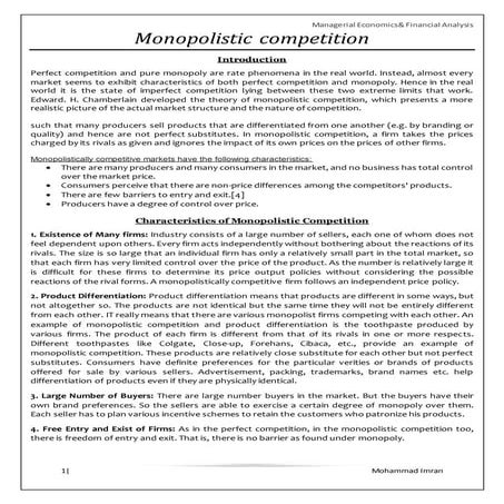 14 Monopolistic competition