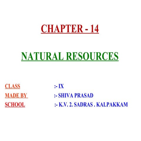 natural resources