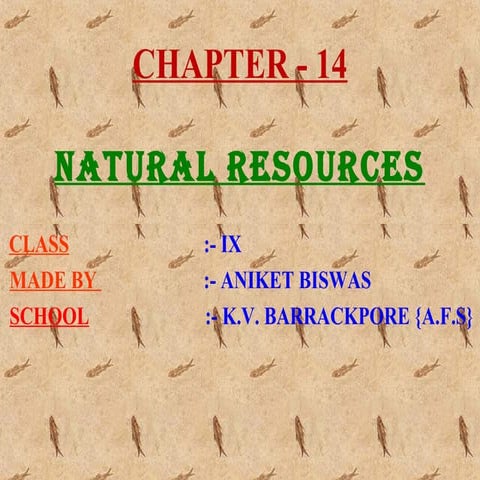 14 natural resources...aniket