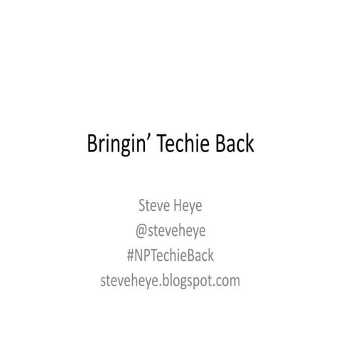 #14NTC Ignite Session Bringin Techie Back with Peter Campbell & Dahna Goldstein