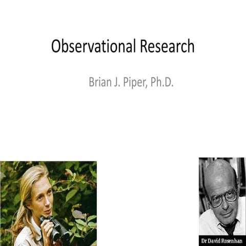Research Methods: Observational Research