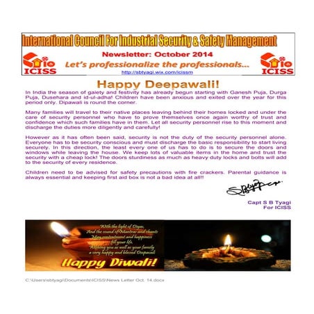 ICISS Newsletter Oct14