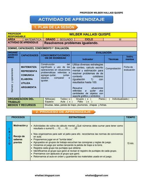14 problemas igualando