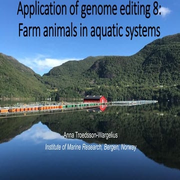 Farm animals in aquatic systems - Anna Troedsson-Wargelius