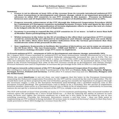 14 september 2012   political update