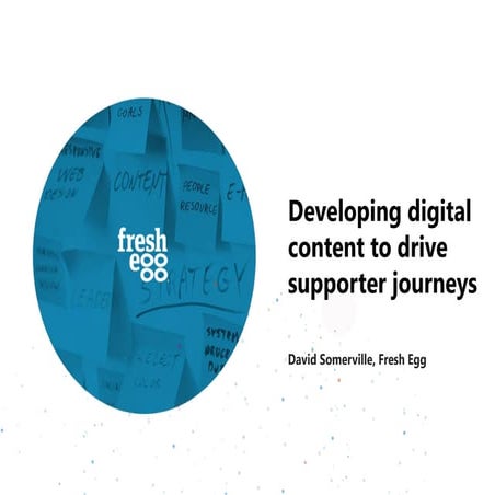 Developing digital content to drive supporter journeys | Content strategy con...
