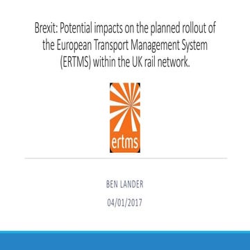 ERTMS and Brexit