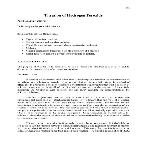 14 titration of h2 o2