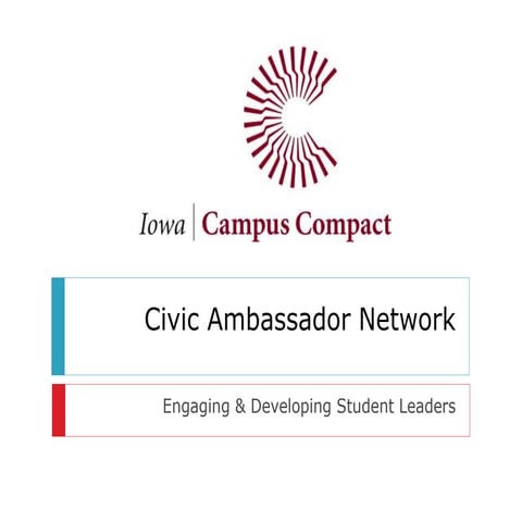 IACC Civic Ambassador Network: Engaging and Developing Student Leaders