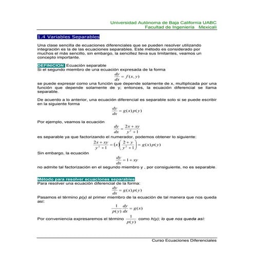 1 4 Variables Separables