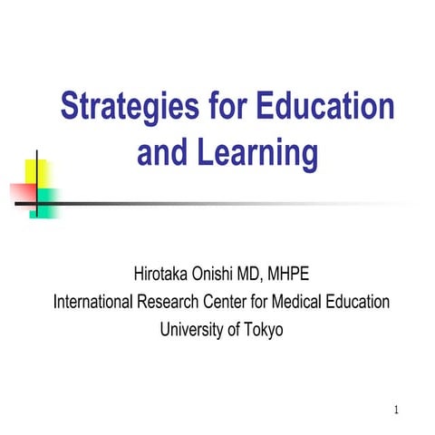 MEDICAL EDUCATION: TEACHING & LEARNING METHODS | PPTX