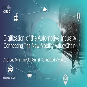 Digitization of the Automotive Industry: Connecting The New Mobility Value Chain