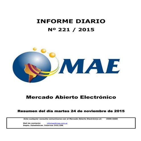 MAE - Informe diario 24-11-2015