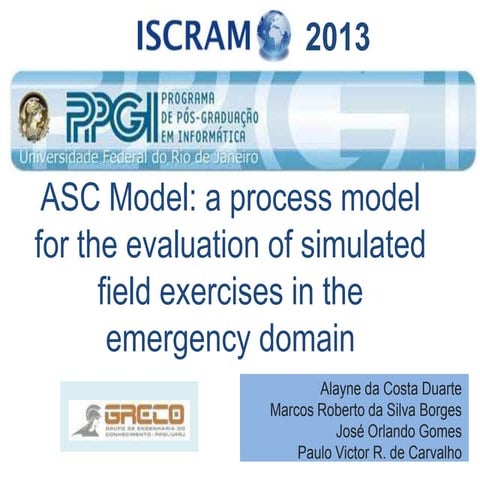 ASC Model: A Process Model for the Evaluation of Simulated Field Exercises in...
