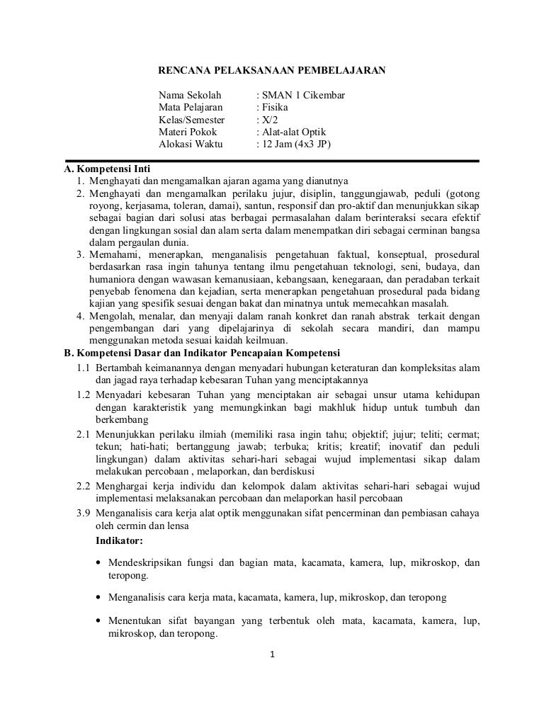 15 Sma Kelas X Rpp Kd 3 9 4 1 4 9 Alat Optik Karlina 1308233 Final