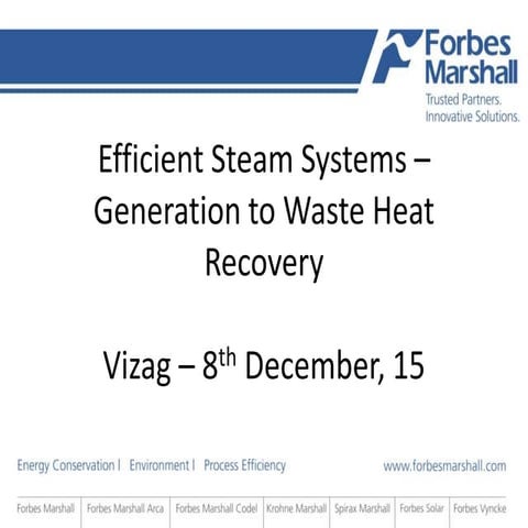 Efficient steam systems - Generation to WHR