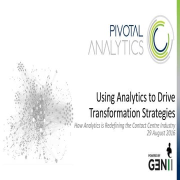 Using Analytics to Drive Transformation Strategies | PPTX