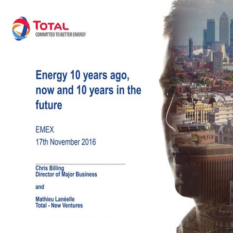Energy 10 years ago, now and 10 years in the future