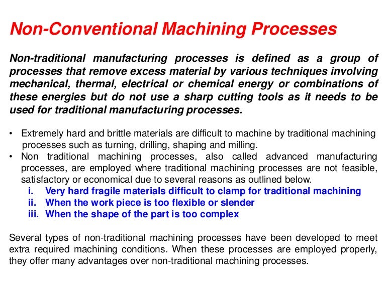 15. Non Conventional Machining Processes