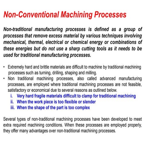 15. Non Conventional Machining Processes