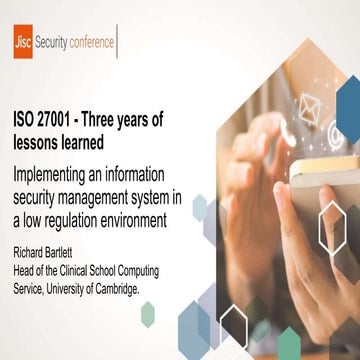 ISO 27001 - three years of lessons learned | PPTX