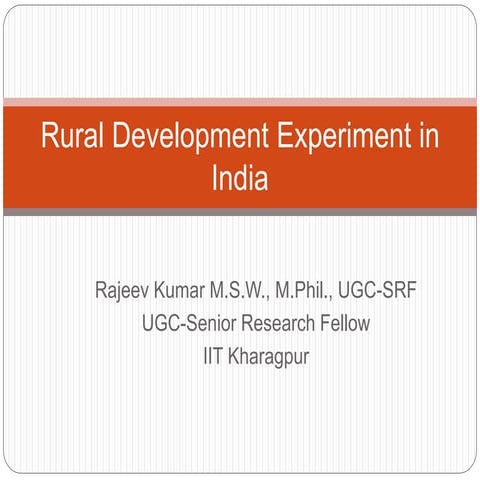 15.rural development experiments in india