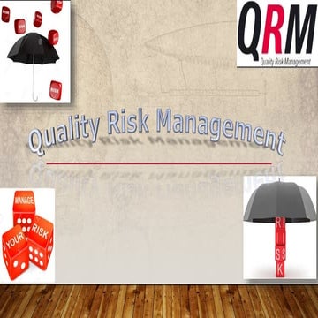 Quality Risk Management - FMEA