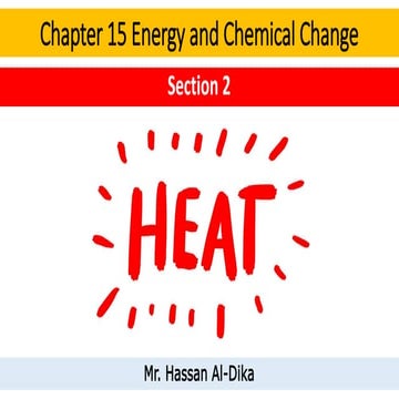 Energy and chemical change - section 2