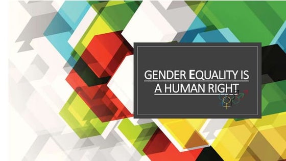 Gender Equality And Equity Pptx 