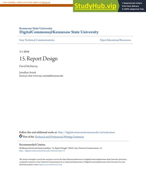 15. Report Design