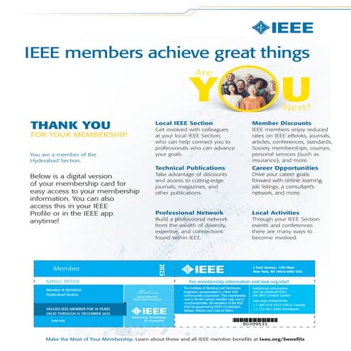 15. IEEE Membership Card (2023)