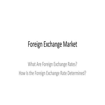 Foreign exchange rate determination | PPTX