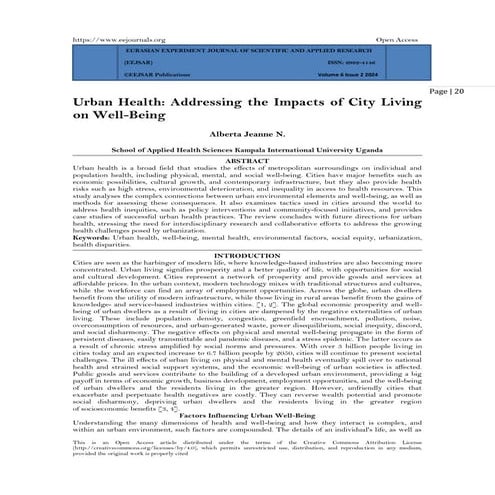 The Impact of Urbanization on Public Health (www.kiu.ac.ug) | PDF