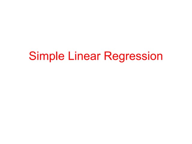 Simple Linear Regression Machine Learning.ppt
