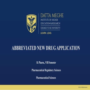 NDA and ANDA regulatory approval process | PPTX