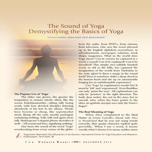"Demystifying the Basics of Yoga" by Ammaji