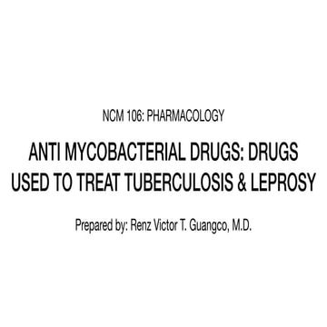 15 - Antimycobacterial Drugs - Drugs for Tuberculosis and Leprosy.pdf