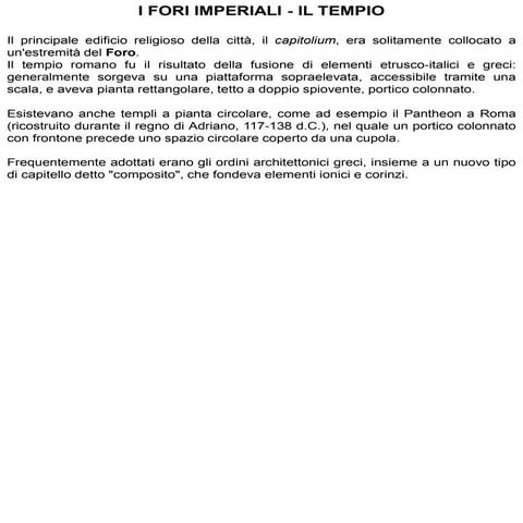 15. Architettura romana - Il Tempio romano