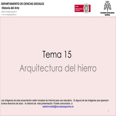 T.15 Arquitectura del hierro